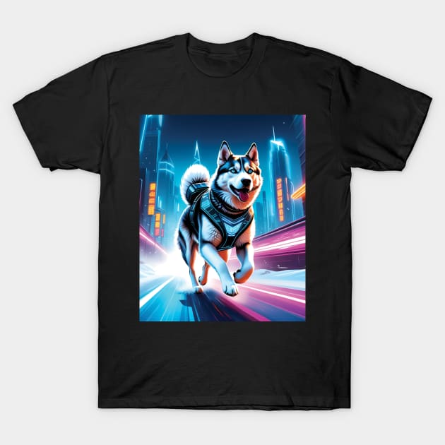 Cyberpunk Husky T-Shirt by ArtfulTat